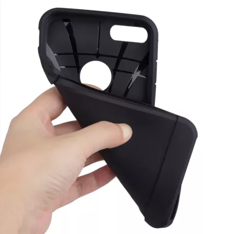 &Eacute;tui hybride en plastique TPU standard compatible avec iPhone 7 8 - Noir