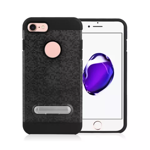 &Eacute;tui hybride en plastique TPU standard compatible avec iPhone 7 8 - Noir
