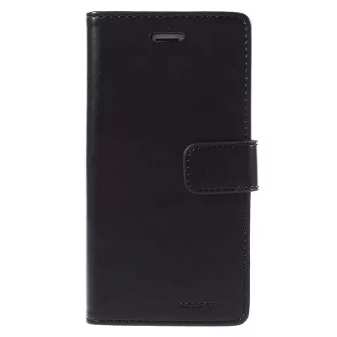 Etui Portefeuille iPhone 6 6s Mercury Blue Moon Bookcase - Cuir Noir