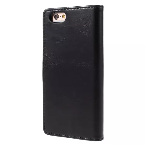 Etui Portefeuille iPhone 6 6s Mercury Blue Moon Bookcase - Cuir Noir
