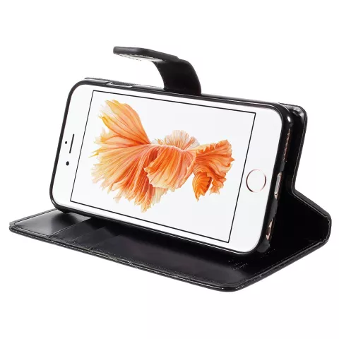 &Eacute;tui portefeuille Mercury Blue Moon Bookcase compatible avec iPhone 6 6s - Cuir noir