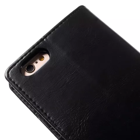 &Eacute;tui portefeuille Mercury Blue Moon Bookcase compatible avec iPhone 6 6s - Cuir noir