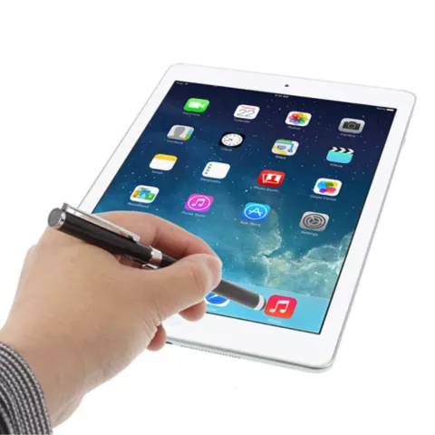 Stylet Stylo &agrave; bille 2 en 1 tactile universel - Noir