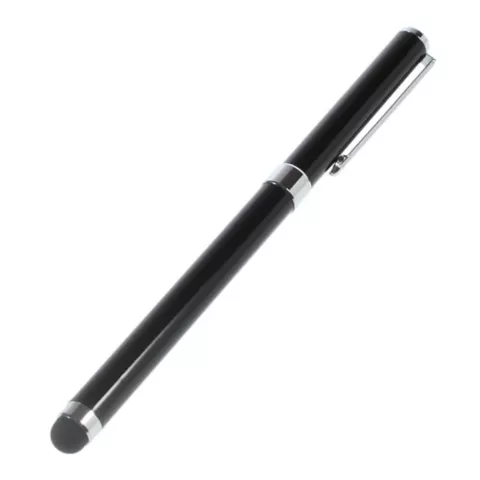 Stylet Stylo &agrave; bille 2 en 1 tactile universel - Noir