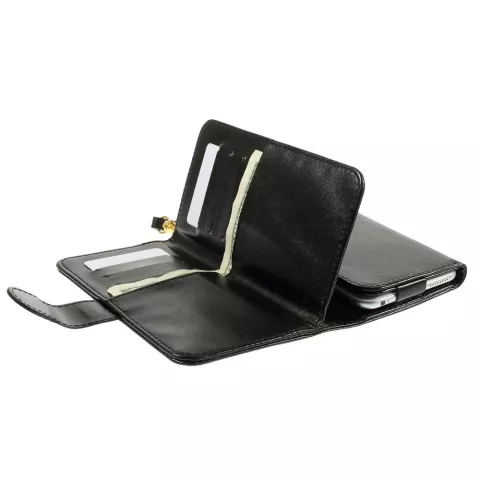 Etui portefeuille universel en cuir pour cartes - Noir