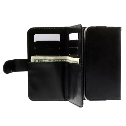Etui portefeuille universel en cuir pour cartes - Noir