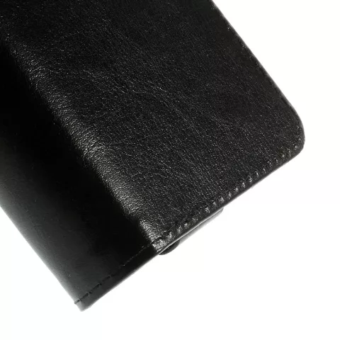 Biblioth&egrave;que universelle en cuir avec porte-cartes - Noir