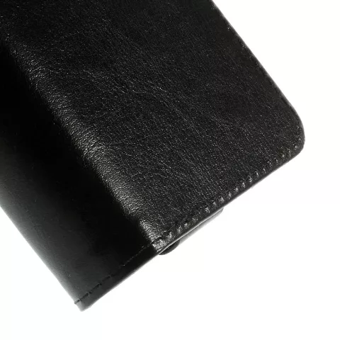 Etui portefeuille universel en cuir pour cartes - Noir