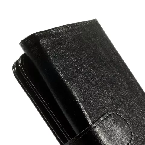 Etui portefeuille universel en cuir pour cartes - Noir