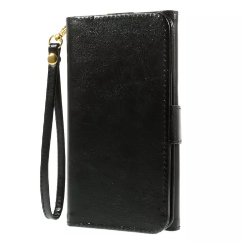 Etui portefeuille universel en cuir pour cartes - Noir