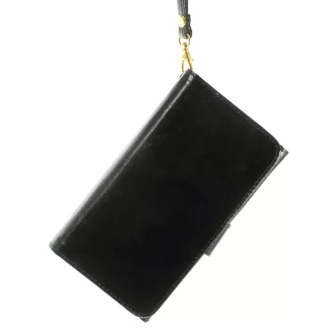 Etui portefeuille universel en cuir pour cartes - Noir