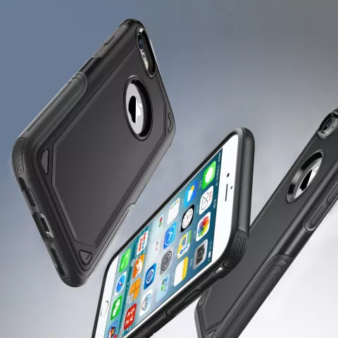 Coque antichoc Pro Armor compatible avec iPhone 7 8 SE 2020 SE 2022 - Coque noire
