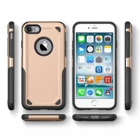 Coque antichoc Pro Armor compatible avec iPhone 7 8 SE 2020 SE 2022 - Protection Case Gold - Protection suppl&eacute;mentaire