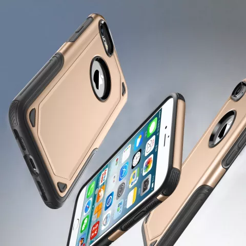 Coque antichoc Pro Armor compatible avec iPhone 7 8 SE 2020 SE 2022 - Protection Case Gold - Protection suppl&eacute;mentaire