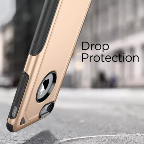 Coque antichoc Pro Armor compatible avec iPhone 7 8 SE 2020 SE 2022 - Protection Case Gold - Protection suppl&eacute;mentaire