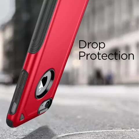 Coque Antichoc Pro Armor compatible avec iPhone 7 8 SE 2020 SE 2022 - Coque de Protection Rouge Rouge