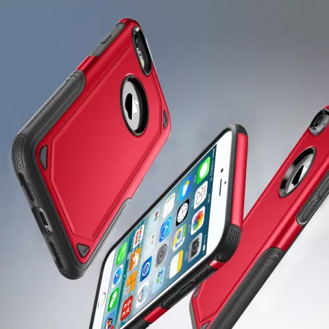 Coque Antichoc Pro Armor compatible avec iPhone 7 8 SE 2020 SE 2022 - Coque de Protection Rouge Rouge