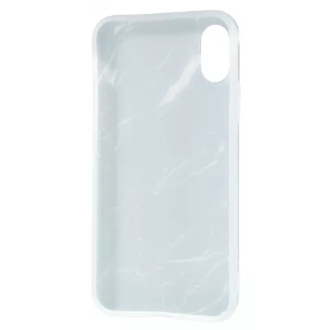 Coque en marbre Coque en marbre TPU compatible avec iPhone X XS - Noir