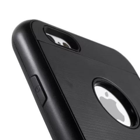 Housse de protection antichoc en TPU compatible avec iPhone 6 6s - Tr&egrave;s robuste - Noir