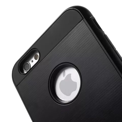Housse de protection antichoc en TPU compatible avec iPhone 6 6s - Tr&egrave;s robuste - Noir