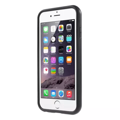 Housse de protection antichoc en TPU compatible avec iPhone 6 6s - Tr&egrave;s robuste - Noir