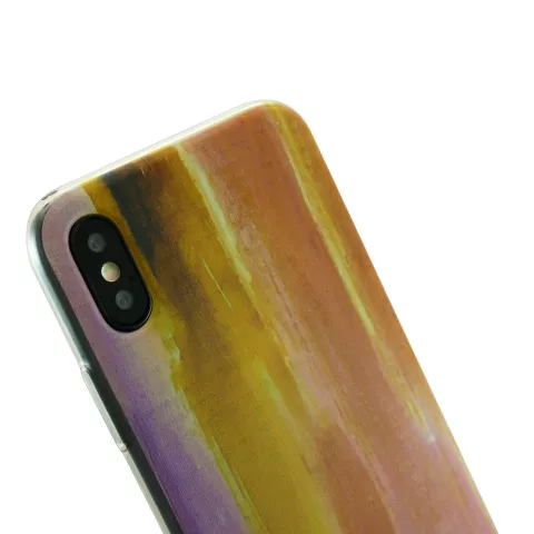 &Eacute;tui coucher de soleil peint &agrave; la main Tinystories compatible avec iPhone X XS - Sunset Case