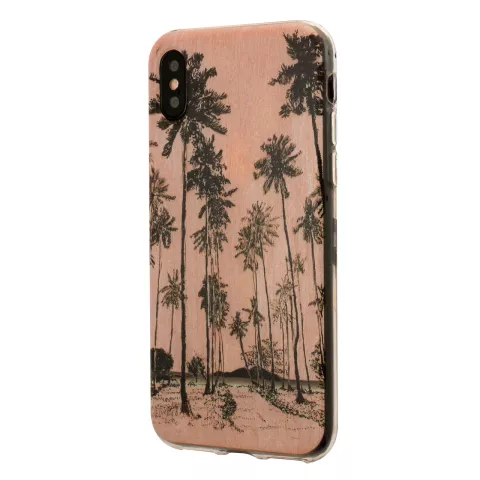 Coque de palmiers illustr&eacute;s Tinystories compatible avec iPhone X XS - Pink Palm Case