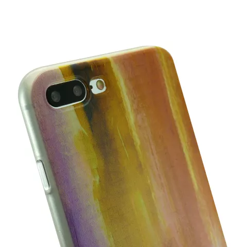 Tinystories Coque d&#039;illustration de coucher de soleil peinte &agrave; la main compatible avec iPhone 7 Plus 8 Plus - Sunset Case