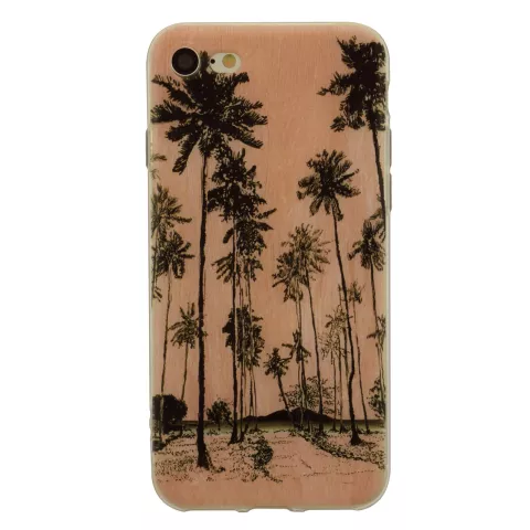 Coque d&#039;illustration de palmiers peints &agrave; la main Tinystories compatible avec iPhone 7 8 SE 2020 SE 2022 - Palm Case
