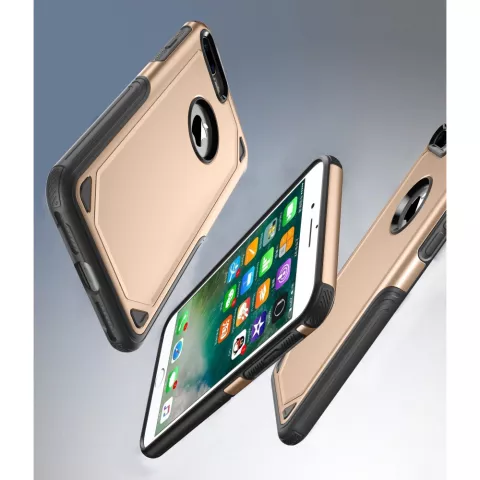 Coque de protection Pro Armor Gold compatible avec iPhone 7 Plus 8 Plus - Gold Case