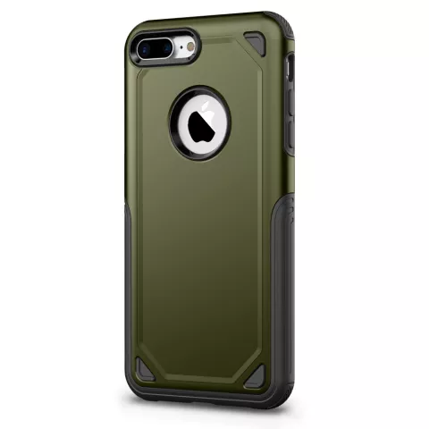 &Eacute;tui de protection Pro Armor Army Green compatible avec iPhone 7 Plus 8 Plus - &Eacute;tui vert
