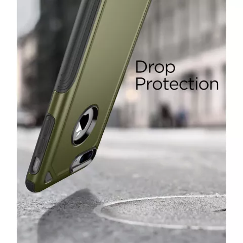 &Eacute;tui de protection Pro Armor Army Green compatible avec iPhone 7 Plus 8 Plus - &Eacute;tui vert