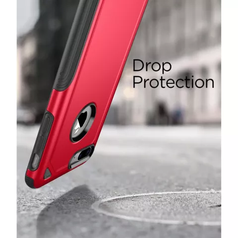 &Eacute;tui de protection Pro Armor Red compatible avec iPhone 7 Plus 8 Plus - &Eacute;tui rouge