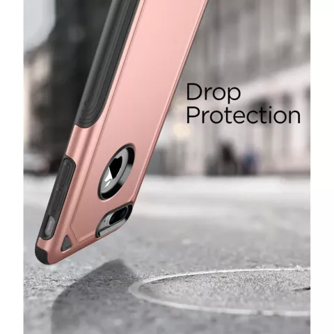 Coque de protection Pro Armor compatible avec iPhone 7 Plus 8 Plus - Rose Gold Case