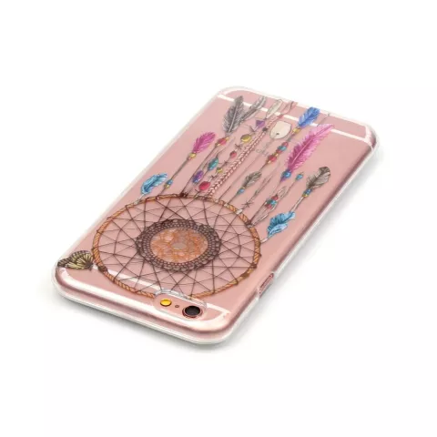Coque en TPU Transparente Dreamcatcher compatible avec iPhone 6 6s - Marron