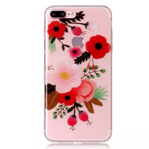 Coque Fleur Branche TPU iPhone 7 Plus 8 Plus - Color&eacute; Transparent