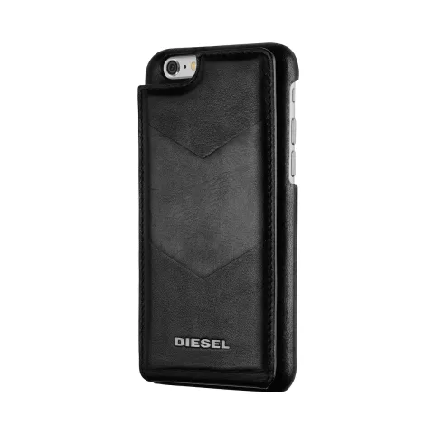 Etui &agrave; rabat en cuir Diesel Case pour iPhone 6 6s - Noir