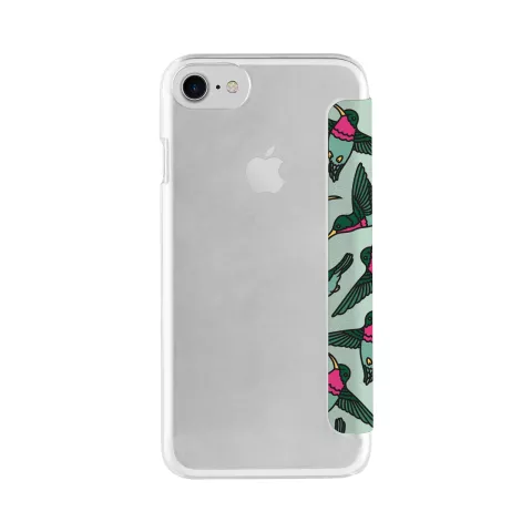 FLAVR Adour Case colibri oiseau iPhone 6 6s 7 8 SE 2020 SE 2022 - rose bleu sarcelle
