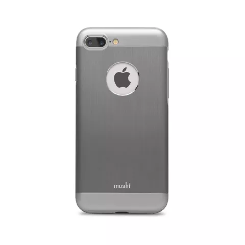 Coque iPhone 7 Plus 8 Plus Moshi iGlaze Armor - Gris Aluminium