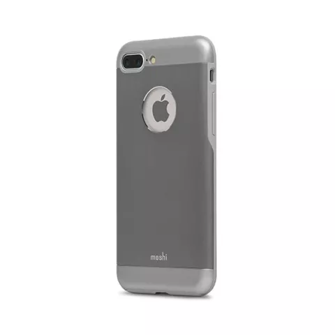 Coque iPhone 7 Plus 8 Plus Moshi iGlaze Armor - Gris Aluminium