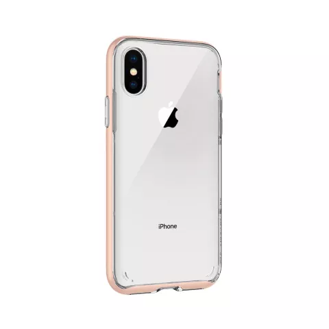 Coque Spigen Neo Hybrid Crystal compatible avec iPhone X XS - Coque Or Rose