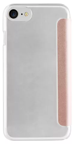 Coque Xqisit Flap Cover Adour iPhone 6 6s 7 8 SE 2020 SE 2022 avec rabat - Or Rose Transparent