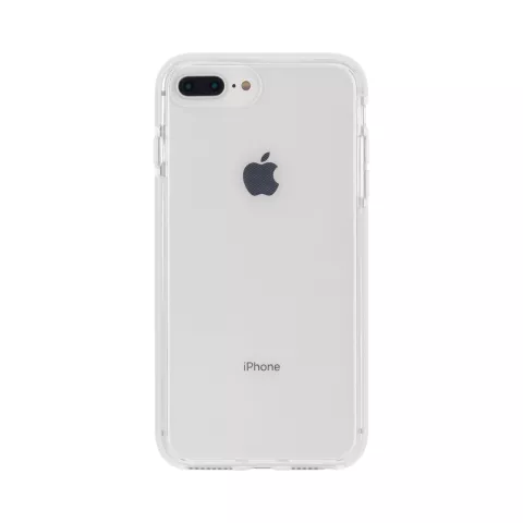 Coque iPhone 6 Plus 6s Plus 7 Plus 8 Plus en TPU Transparent Xqisit Mitico Bumper Argent