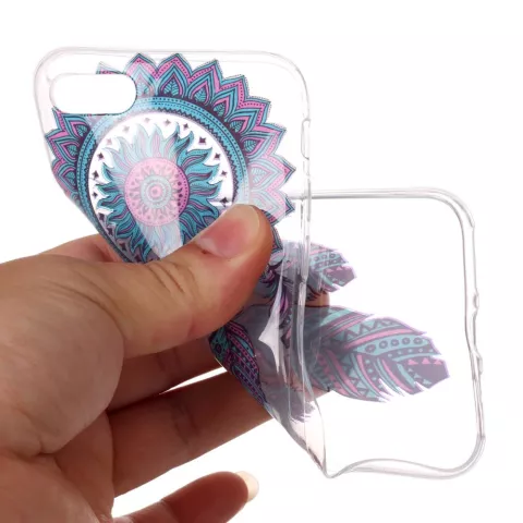 TPU Transparent Dreamcatcher compatible avec iPhone 7 8 SE 2020 SE 2022 - Bleu Violet