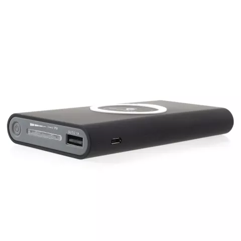 Batterie externe universelle et chargeur sans fil Qi 10 000 mAh - Noir