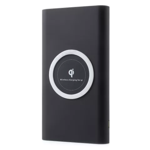 Batterie externe universelle et chargeur sans fil Qi 10 000 mAh - Noir