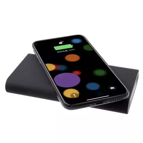Batterie externe universelle et chargeur sans fil Qi 10 000 mAh - Noir