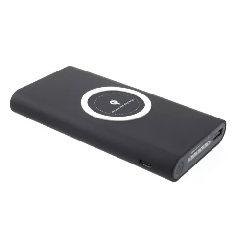 Batterie externe universelle et chargeur sans fil Qi 10 000 mAh - Noir