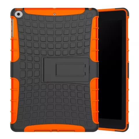 Housse de protection standard Survivor compatible avec iPad 2017 2018 - Orange Noir