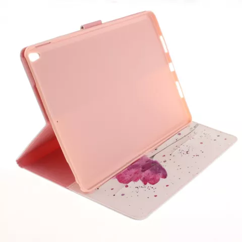 &Eacute;tui pliable rustique &agrave; fleurs compatible avec iPad Air 3 (2019) et &agrave; l&#039;iPad Pro 10,5 pouces - Blanc Rose